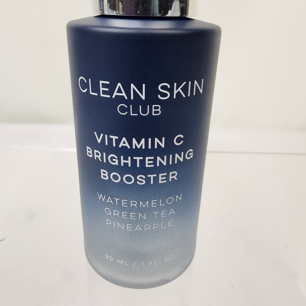 Clean Skin Club: Vitamin C Brightening Booster 1oz NIB Watermln Grn Tea Pineaple